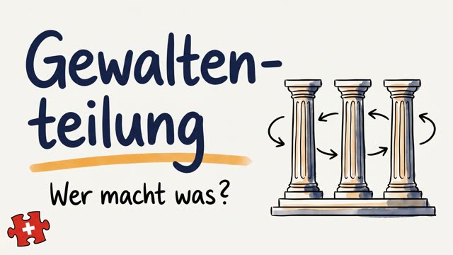 Video: Gewaltenteilung in der Schweiz: Wer macht was?